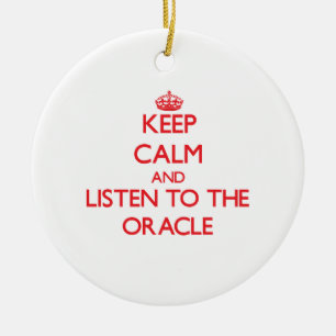 Adorno De Cerámica Guarde la calma y escuche Oracle