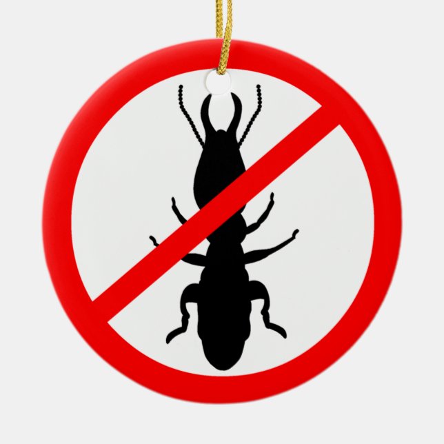 Adorno De Cerámica Guárdese de las termitas (Frente)