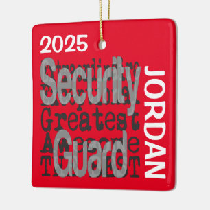 Adorno De Cerámica Guardia de Seguridad Extraordinario PERSONALIZADO