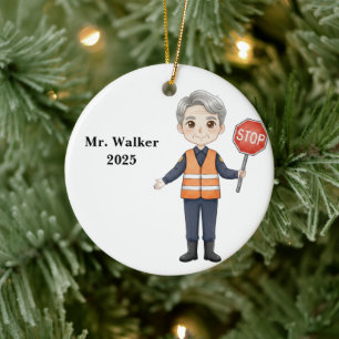 Adorno De Cerámica Guardián de cruce escolar personalizado