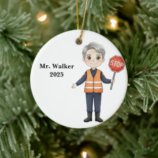 Adorno De Cerámica Guardián de cruce escolar personalizado