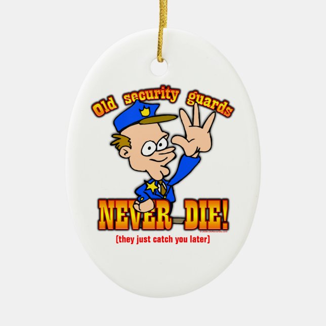 Adorno De Cerámica Guardias de seguridad (Frente)