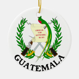 Adorno De Cerámica GUATEMALA - emblema/bandera/escudo de armas/símbo