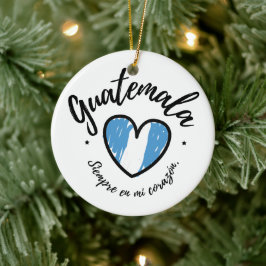 Adorno De Cerámica Guatemala Siempre en Mi Corazon Always in my heart