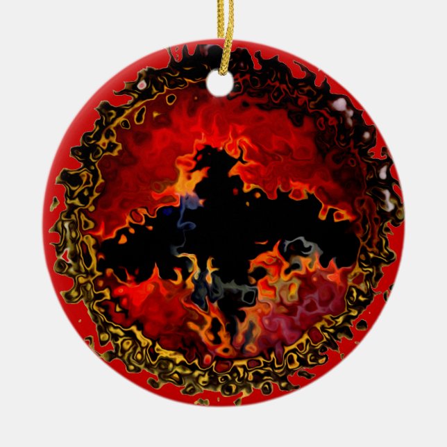 Adorno De Cerámica Guay Black Bat Modern (Frente)