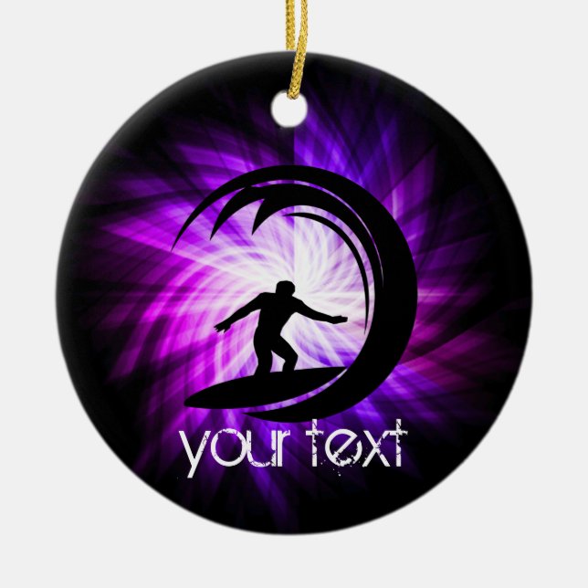 Adorno De Cerámica Guay Purple Surfing (Frente)