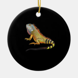 Adorno De Cerámica Guay Rasgo de Iguana Tropical, Regalo Mascota