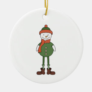Adorno De Cerámica Guay Snowman