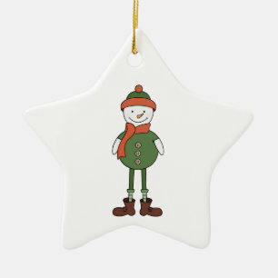 Adorno De Cerámica Guay Snowman