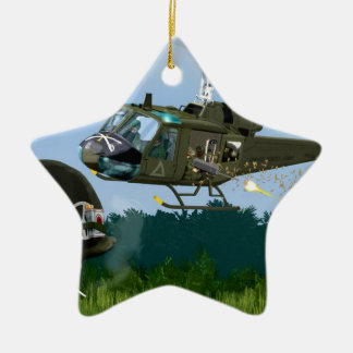 Adorno De Cerámica Guerra de Vietnam Bell Huey.
