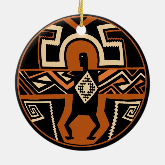 Adorno De Cerámica Guerrero de Mimbres (Atrás)