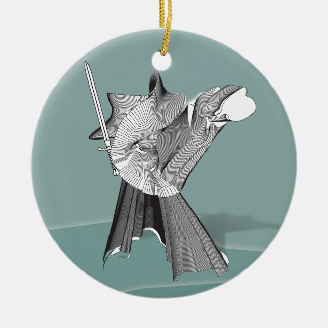 Adorno De Cerámica Guerrero digital (Frente)