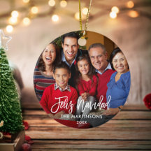 Guión de broche Feliz Navidad Foto Red Back