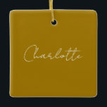 Adorno De Cerámica Guión de caligrafía Color dorado del nombre person<br><div class="desc">Si buscas un diseño simple,  legible y minimalista,  esto es para ti.</div>