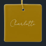 Adorno De Cerámica Guión de caligrafía Color dorado del nombre person<br><div class="desc">Si buscas un diseño simple,  legible y minimalista,  esto es para ti.</div>