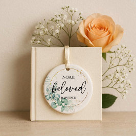 Adorno De Cerámica Guión personalizado Bautizo querido