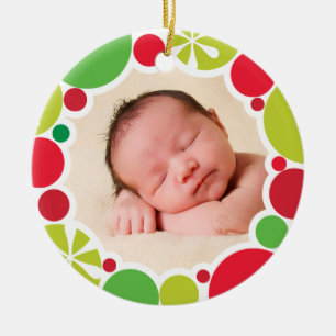 Adorno De Cerámica Guirnalda colorida brillante de la chuchería de la