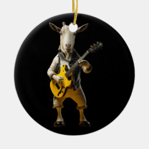 Adorno De Cerámica Guitarista de guitarra de cabra Marchi