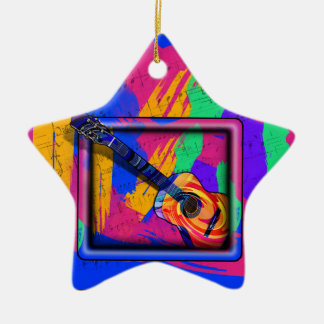 Adorno De Cerámica Guitarra