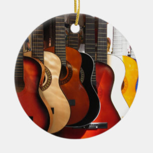 Adorno De Cerámica Guitarra