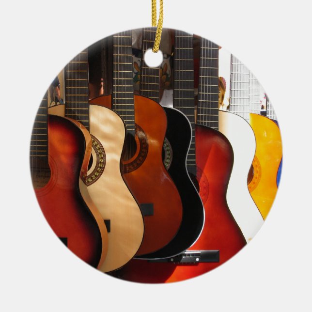 Adorno De Cerámica Guitarra (Frente)