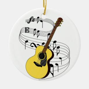 Adorno De Cerámica Guitarra