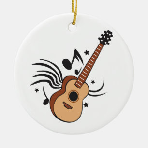 Adorno De Cerámica Guitarra Acústica