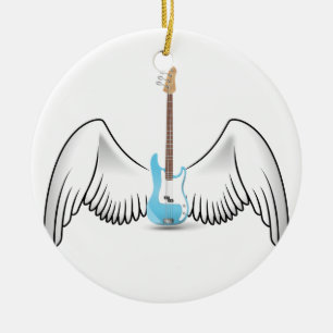 Adorno De Cerámica Guitarra alada