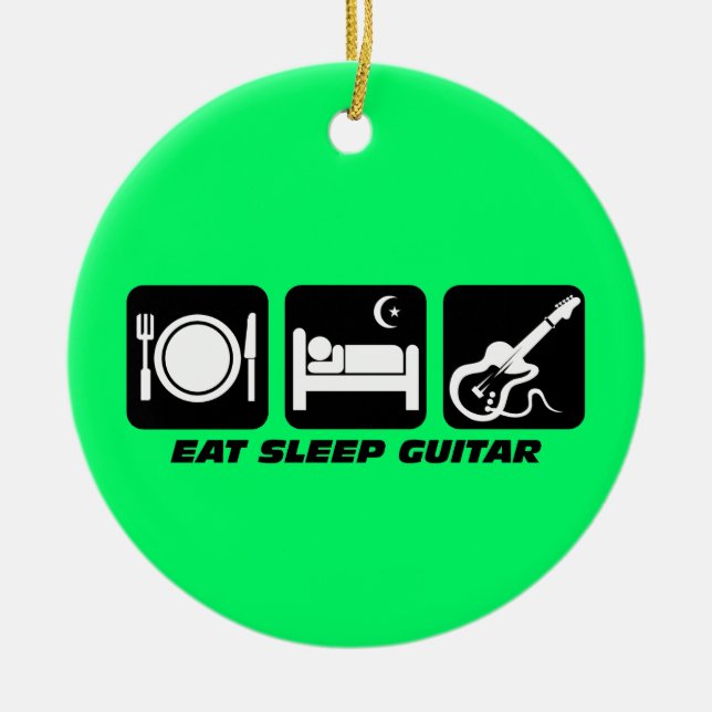 Adorno De Cerámica guitarra divertida (Frente)