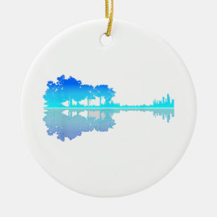 Adorno De Cerámica Guitarra Lake Shadow Love Guitar