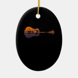 Adorno De Cerámica Guitarra Lake Shadow Love Guitar Gift Music Avers