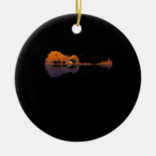Adorno De Cerámica Guitarra Lake Shadow Love Guitar Gift Music Avers