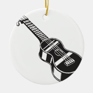 Adorno De Cerámica Guitarra única linda Hawa del instrumento de