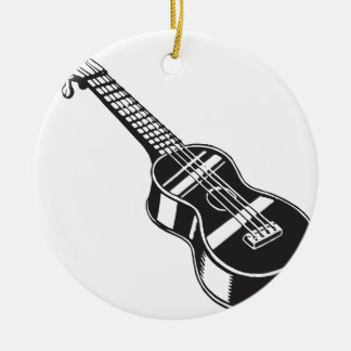 Adorno De Cerámica Guitarra única linda Hawa del instrumento de