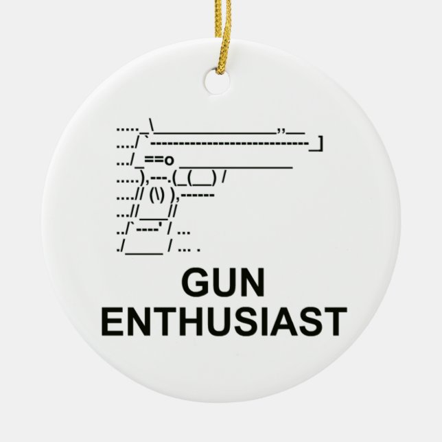 Adorno De Cerámica Gun Enthusiast (Frente)