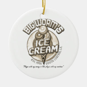 Adorno De Cerámica Gusano grande negro