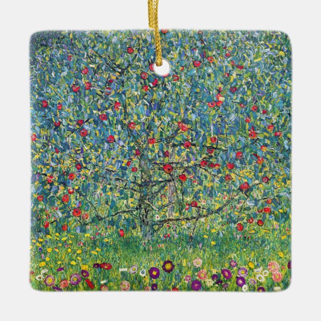 Adorno De Cerámica Gustav Klimt - Árbol de manzanas (Anverso)