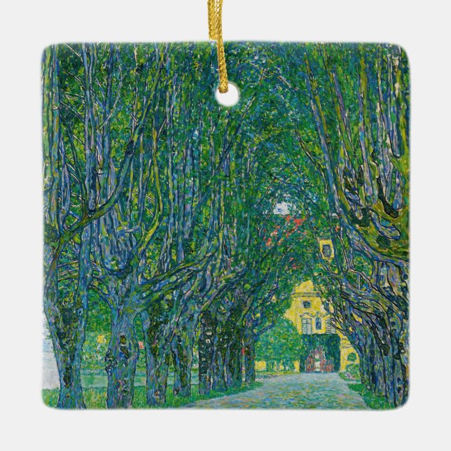 Adorno De Cerámica Gustav Klimt - Avenida en el Parque Schloss Kammer (Anverso)