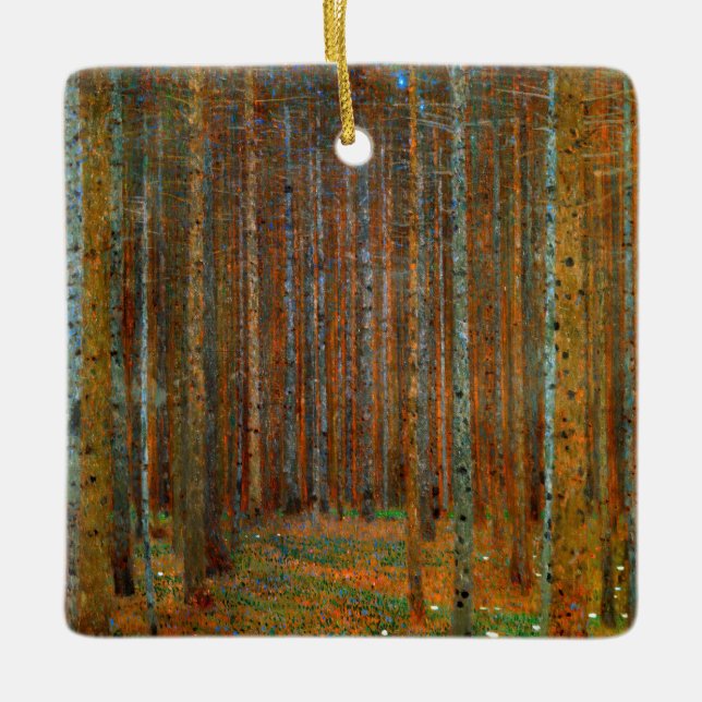 Adorno De Cerámica Gustav Klimt - Bosque Pino de Tannenwald (Anverso)