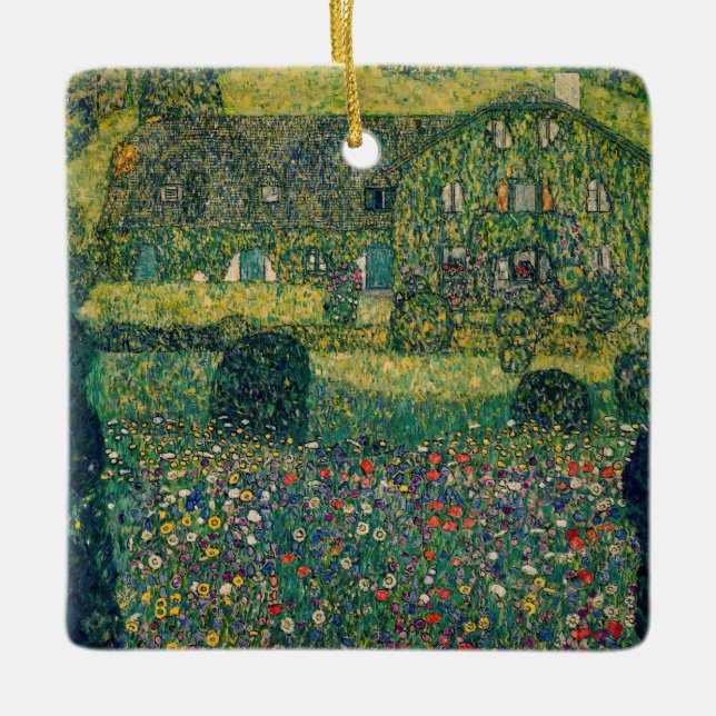 Adorno De Cerámica Gustav Klimt - Casa de campo del artista (Anverso)