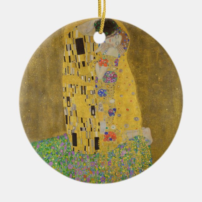Adorno De Cerámica Gustav Klimt "El beso" (Frente)