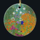 Adorno De Cerámica Gustav Klimt Flower Garden<br><div class="desc">Ornamento con el jardín de flores de la pintura al óleo de Gustav Klimt (1906). Un bonito jardín de flores moradas,  rojas,  blancas,  azules y naranjas. Un gran regalo para los amantes del arte Art Nouveau y austriaco.</div>