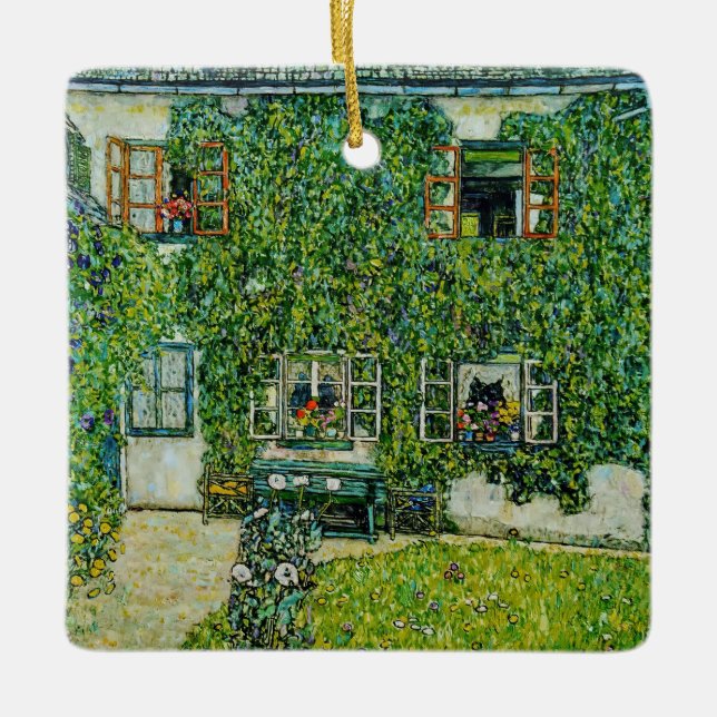 Adorno De Cerámica Gustav Klimt - La Casa de la Guardia (Anverso)