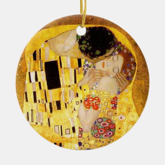 Adorno De Cerámica Gustav Klimt La Obra Maestra Del Beso (Frente)