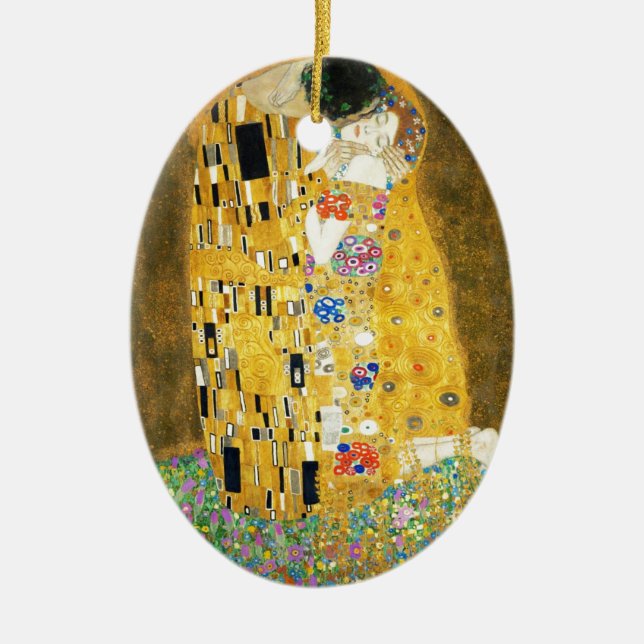 Adorno De Cerámica Gustav Klimt La Pintura Art Nouveau del Kiss (Frente)