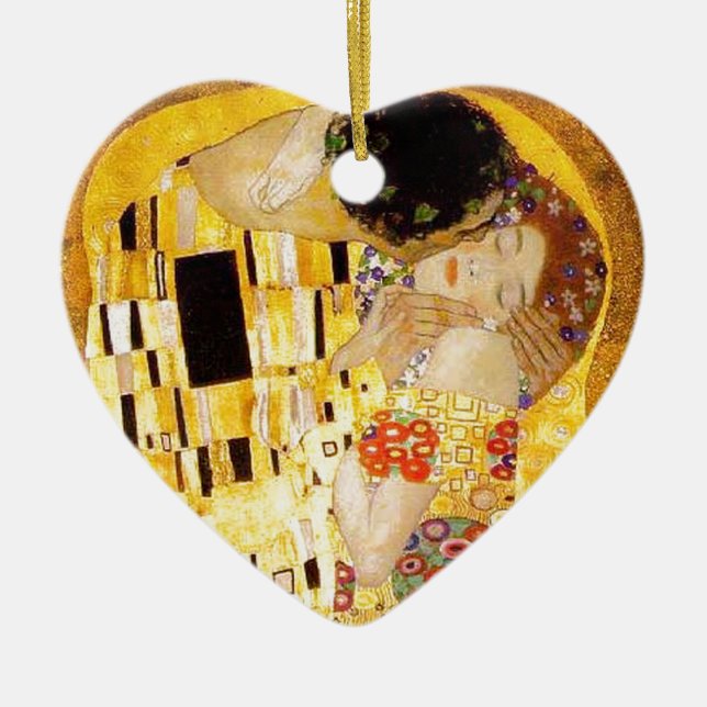 Adorno De Cerámica Gustav Klimt La Pintura Clásica Del Beso (Frente)