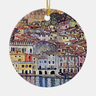 Adorno De Cerámica Gustav Klimt - Malcesine en el lago de Garda Itali