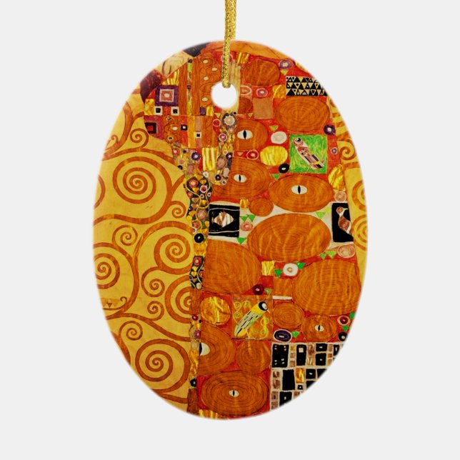 Adorno De Cerámica Gustav Klimt Nouveau, árbol de la vida (Frente)