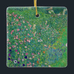 Adorno De Cerámica Gustav Klimt - Paisaje de los jardines italianos<br><div class="desc">Paisaje Jardín Italiano / Paisaje Horticultural Italiano - Gustav Klimt,  Petróleo en Lienzo,  1913</div>