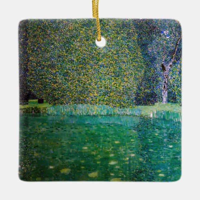 Adorno De Cerámica Gustav Klimt - Parque de Schloss Kammer am Atterse (Anverso)